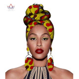 African Headtie Print Headwrap Ankara Wax Fabric 100% Pure Cotton Scarf Kente Scarves Dashiki Printing For Women Lady New Wyb56