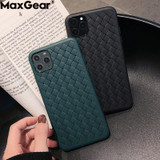 Breathable Mesh Case For iPhone 11 Pro Max XS 6 6S 7 8 Plus X XR Leather TPU Weaving BV Grid Cover iPhone11 Silicone Funda Shell