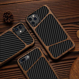 LAPOPNUT Slim Wood Soft Case for IPhone SE 2020 11 Pro X Xr Xs Max Matte Carbon Fiber Leather Silicone Cover for Iphone 7 8 Plus