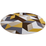 EHOMEBUY 2018 New Carpet Yellow Brown Geometric Anti Slip Rugs Round Carpet Floor Decoration Living Room Foot Pads Carpet Mat EHOMEBUY 2018 New Carpet Yellow Brown Geometric Anti Slip Rugs Round Carpet Floor Decoration Living Room Foot Pads Carpet Mat