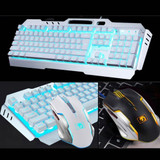 K670 Wireless Rechargeable Gaming Keyboard + Mouse Set LED Backlit Mechanical Feel USB Keyboards Mice Combos