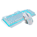 K670 Wireless Rechargeable Gaming Keyboard + Mouse Set LED Backlit Mechanical Feel USB Keyboards Mice Combos