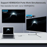 4-in-1 Audio Video Adapter USB Type-C to HDMI 4K Converter with HDMI+VGA+PD+USB3.0 Interface Fast Charger for Macbook pro