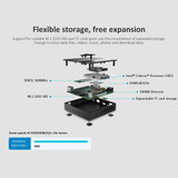 Quad-cores Mini PC Intel Celeron J3455 Windows 10 4K HTPC DDR3L M.2 SSD HDMI VGA 2.4/5.0G WiFi Bluetooth4.0 4*USB Type-C TV Box