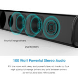 ELE ELEOPTION Home Theater 2.0 Sound System 100W Soundbar TV Bluetooth Speaker Support Optical AUX TV Sound Bar Subwoofer For TV