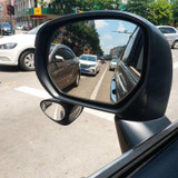 2 in 1 Car Convex mirror & Blind Spot Mirror Wide Angle Mirror 360 Rotation Adjustable Rear View Mirror View front wheel
