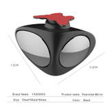 2 in 1 Car Convex mirror & Blind Spot Mirror Wide Angle Mirror 360 Rotation Adjustable Rear View Mirror View front wheel