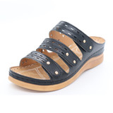 SHUJN Women's Summer Open Toe Comfy Sandals Soft Premium Orthopedic Low Heels Walking Sandals Drop Shipping Toe Corrector Cusion