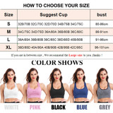 SEXYWG Sports Top Yoga Bra Shockproof Running Bras Women Push Up Brassiere BH Sportswear Fitness Shirt Crop Underwear Sport Vest