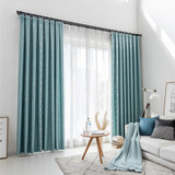 2020 Stars Design High Quality Diamond Hemp Blackout Curtain Thermal Insulated Living Room Window Shading Customized Curtains