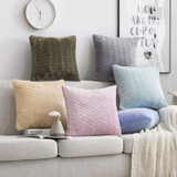 45x45cm Plush Pillow Case Brief Sofa Office Car Decorative Cushion Covers Back Cushion Comfortable Not Vacuuming Pillow Cover