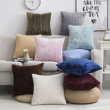 45x45cm Plush Pillow Case Brief Sofa Office Car Decorative Cushion Covers Back Cushion Comfortable Not Vacuuming Pillow Cover