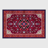 Persian Style Area Rugs Luxury Red Flower Printed Large Carpets for Living Room Bedroom Decor Tapete Kitchen Anti-Slip Floor Mat