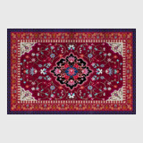 Persian Style Area Rugs Luxury Red Flower Printed Large Carpets for Living Room Bedroom Decor Tapete Kitchen Anti-Slip Floor Mat