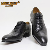 Men Leather Shoes Snake Skin Prints Men Business Dress Classic Style Coffee Black Lace Up Pointed Toe Shoes For Men Oxford Shoes