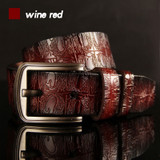 HREECOW Designer Belts Men High Quality Male Belt Genuine Leather Strap Luxury Famous Brand Crocodile Pin Buckle Ceinture Homme