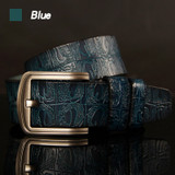 HREECOW Designer Belts Men High Quality Male Belt Genuine Leather Strap Luxury Famous Brand Crocodile Pin Buckle Ceinture Homme