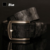 HREECOW Designer Belts Men High Quality Male Belt Genuine Leather Strap Luxury Famous Brand Crocodile Pin Buckle Ceinture Homme