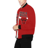 Chicago Bulls Red Men's All Over Print Baseball Jacket