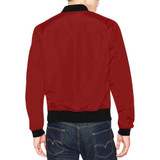 Maroon All Over Print Bomber Jacket for Men