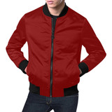 Maroon All Over Print Bomber Jacket for Men