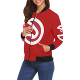 Atlanta Hawks All Over Print Bomber Jacket for Women