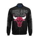 Bulls All Over Print Bomber Jacket for Men