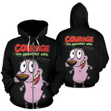 Courage The Cowardly Dog All Over Zip-Up Hoodie