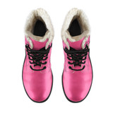 Minnie Mouse Faux Fur Leather Boots