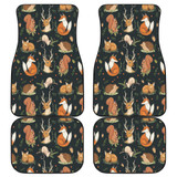 Fox Deer Front And Back Car Mats