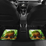 Baby Groot Cute Front And Back Car Mats