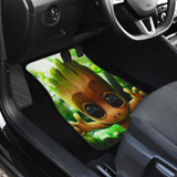 Baby Groot Cute Front And Back Car Mats