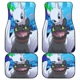 Toothless And Light Fury Front And Back Car Mats