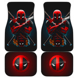 Deadpool Front And Back Car Mats