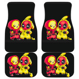 Pikachu Deadpool Front And Back Car Mats