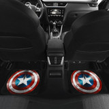 Captain America Shield Front And Back Car Mats
