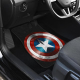 Captain America Shield Front And Back Car Mats