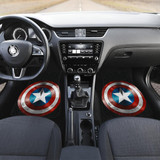 Captain America Shield Front And Back Car Mats