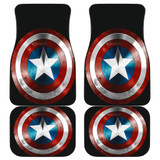 Captain America Shield Front And Back Car Mats