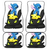 Toothless Pikachu Stitch Front And Back Car Mats