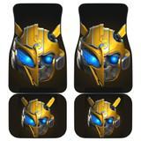 Bumble Bee Face Front And Back Car Mats