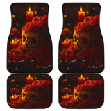 Skull Rose Front And Back Car Mats