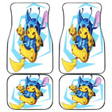 Stitch Fight Front And Back Car Mats