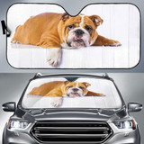Cute Bulldog Auto Car Sun Shade Windshield