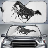 Horses Monochrome Auto Car Sun Shade Windshield Horses Monochrome Auto Car Sun Shade Windshield