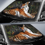 Siberian Tiger Amur Tiger Zoo Auto Car Sun Shade Windshield