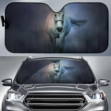 White Horse Dark K Auto Car Sun Shade Windshield