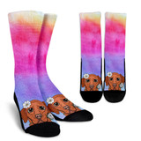 Fun Floral Vizsla Socks