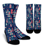 Sewing Machine Pattern Socks
