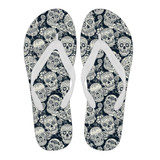 Navy Sugar Skull Sandals